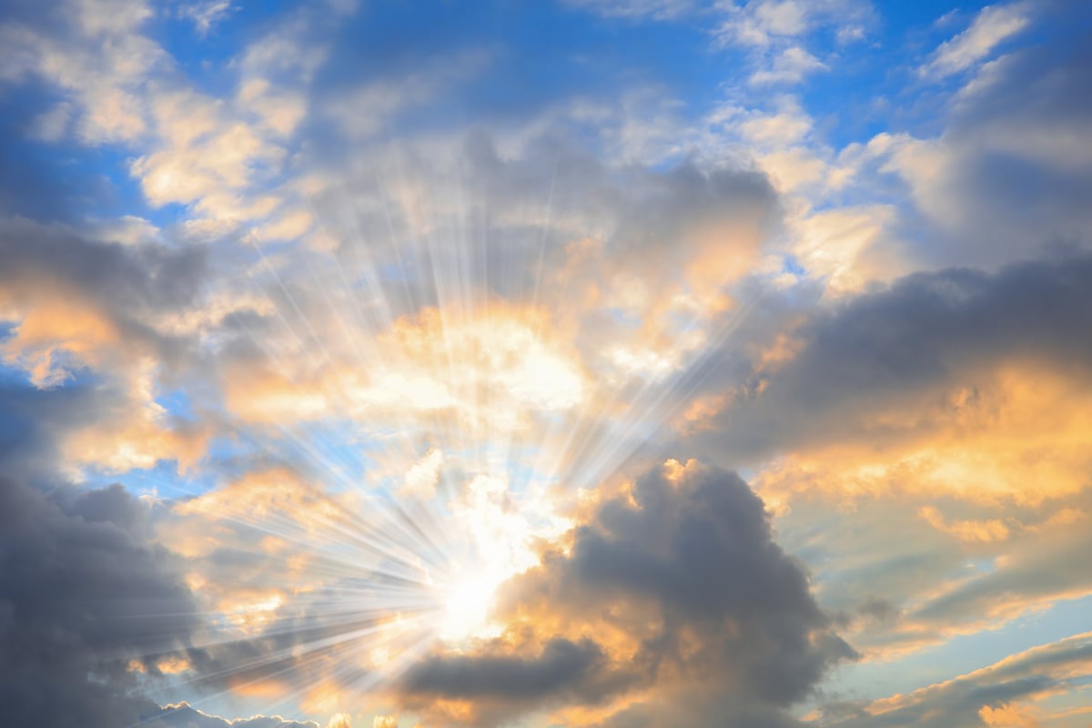 Beautiful sunset sky representing new beginnings and hope